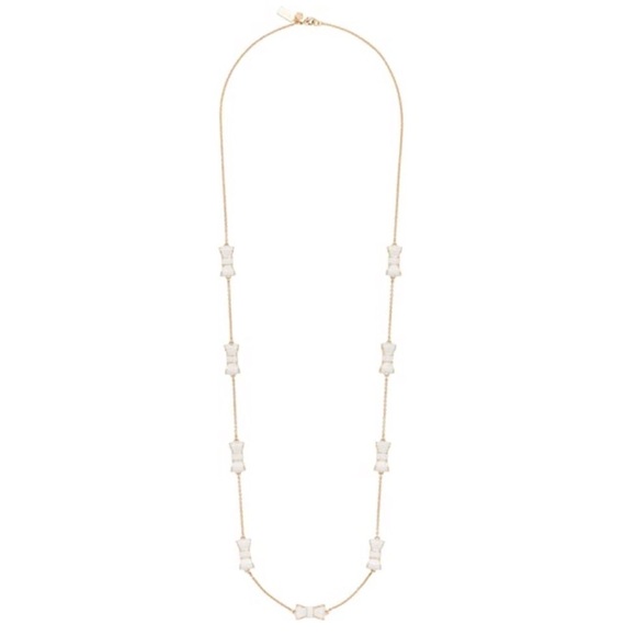 KATE SPADE • Ready Set Bow Scatter Rosary Bow Necklace - Picture 2 of 4